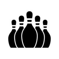 Bowling Striking Victory icon vector design templates