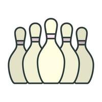 Bowling Striking Victory icon vector design templates