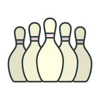 Bowling Striking Victory icon vector design templates