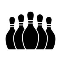 Bowling Striking Victory icon vector design templates