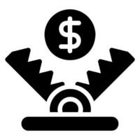 trap glyph icon vector