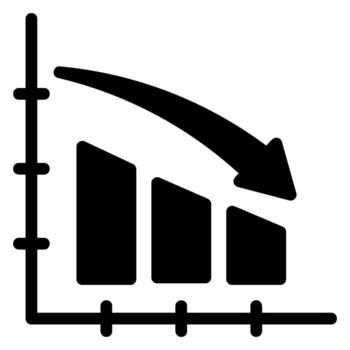 decrease glyph icon vector