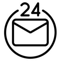 email line icon vector