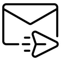 enviar icono de línea de correo vector