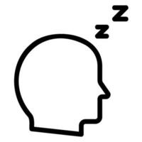 tired line icon vector