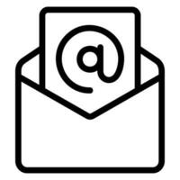 icono de línea de correo electrónico vector