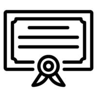 certificate line icon vector