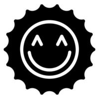 sun glyph icon vector
