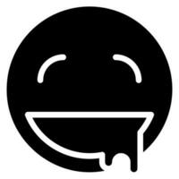 drooling glyph icon vector