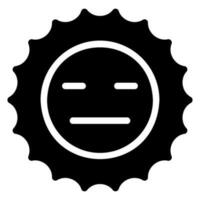 no expression glyph icon vector