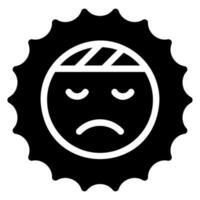 injury glyph icon vector