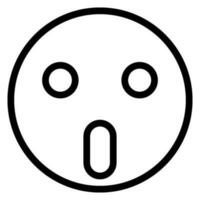 surprised line icon vector