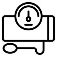 blood pressure meter line icon vector