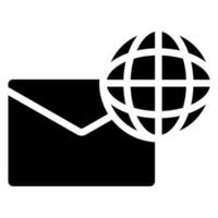 global communication glyph icon vector