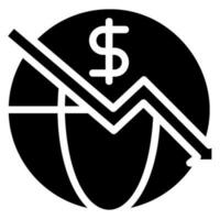 economic crisis glyph icon vector