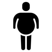 Overweight glyph icon vector