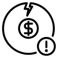 financial ris line icon vector