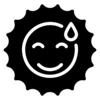 smiling glyph icon vector