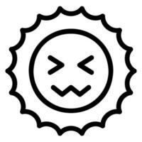 scared line icon vector