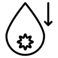 hypoglycemia line icon vector