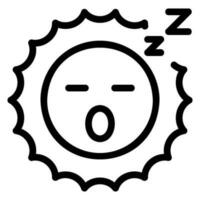 icono de la línea de dormir vector