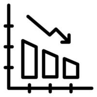 stock market line icon vector