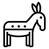 democrat line icon vector