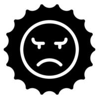 angry glyph icon vector