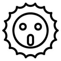 surprised line icon vector