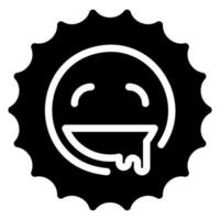drooling glyph icon vector