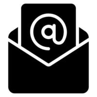 email glyph icon vector