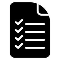 checklist glyph icon vector