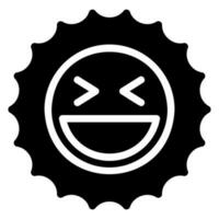 silly glyph icon vector