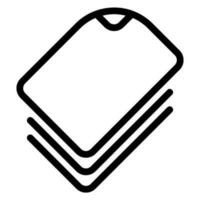 paper stack line icon vector