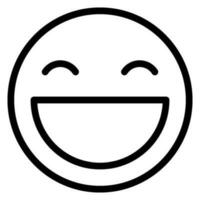 grinning line icon vector