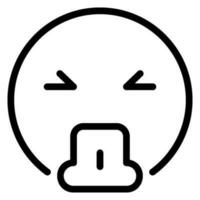 vomiting line icon vector