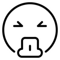 vomiting line icon vector