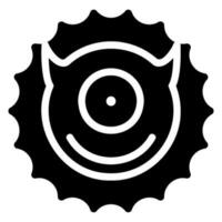 monster glyph icon vector