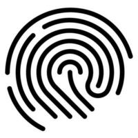 fingerprint line icon vector