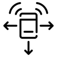 multiple sensor line icon vector