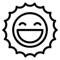 icono de línea sonriente vector