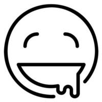 drooling line icon vector