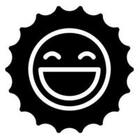 grinning glyph icon vector