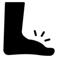 foot glyph icon vector