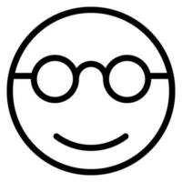 nerd line icon vector