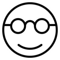 nerd line icon vector