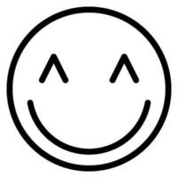 smile line icon vector