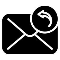 reply glyph icon vector