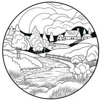 Landscape Coloring Pages photo