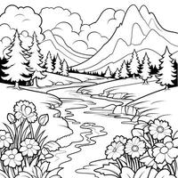 Landscape Coloring Pages photo